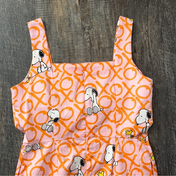 SARSPARILLY x Peanuts pink / orange XOXO Snoopy Best Friends Forever jumpsuit M - Picture 11 of 13